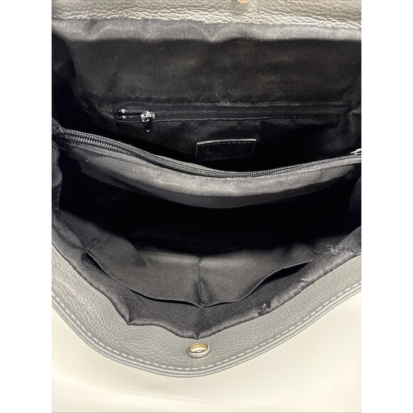 Krole Italian Leather Satchel Gray Teal Crossbody Convertible Made in Italy - Picture 11 of 16